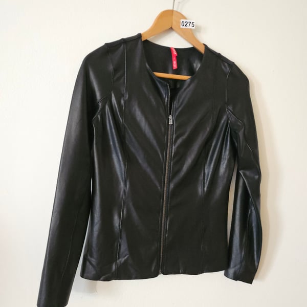 Spanx Faux Leather Jacket XS Black