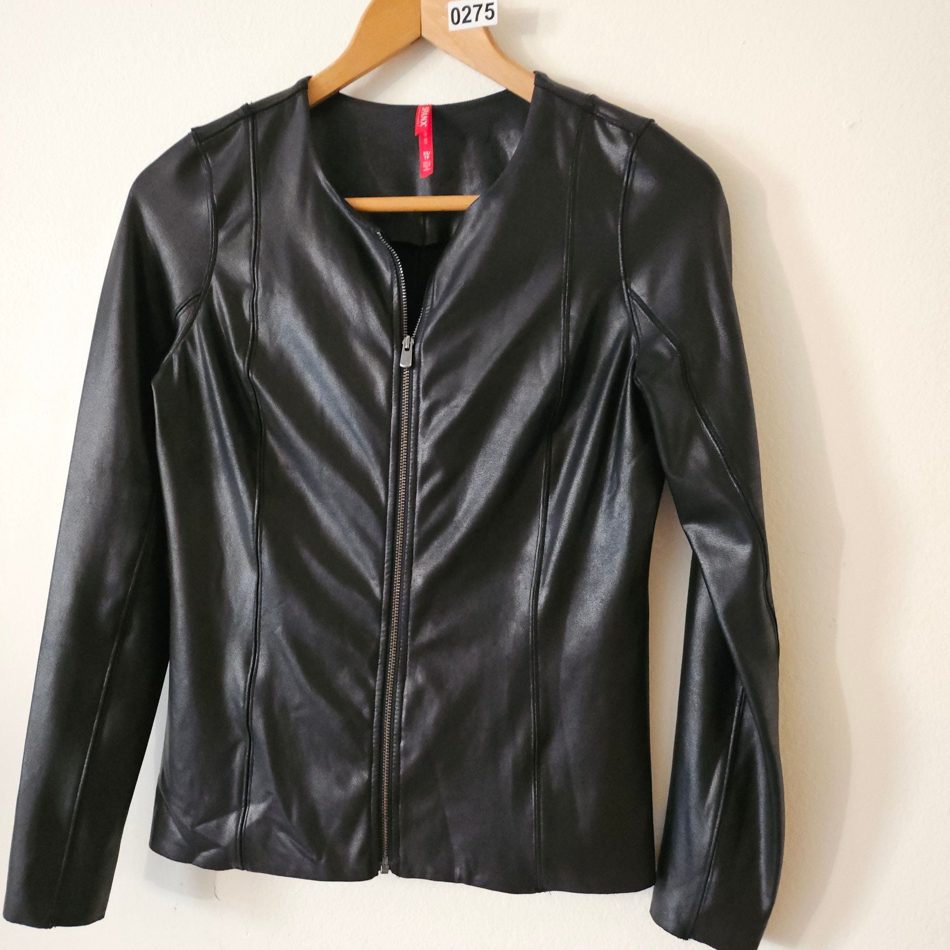 Spanx Faux Leather Jacket XS Black 5