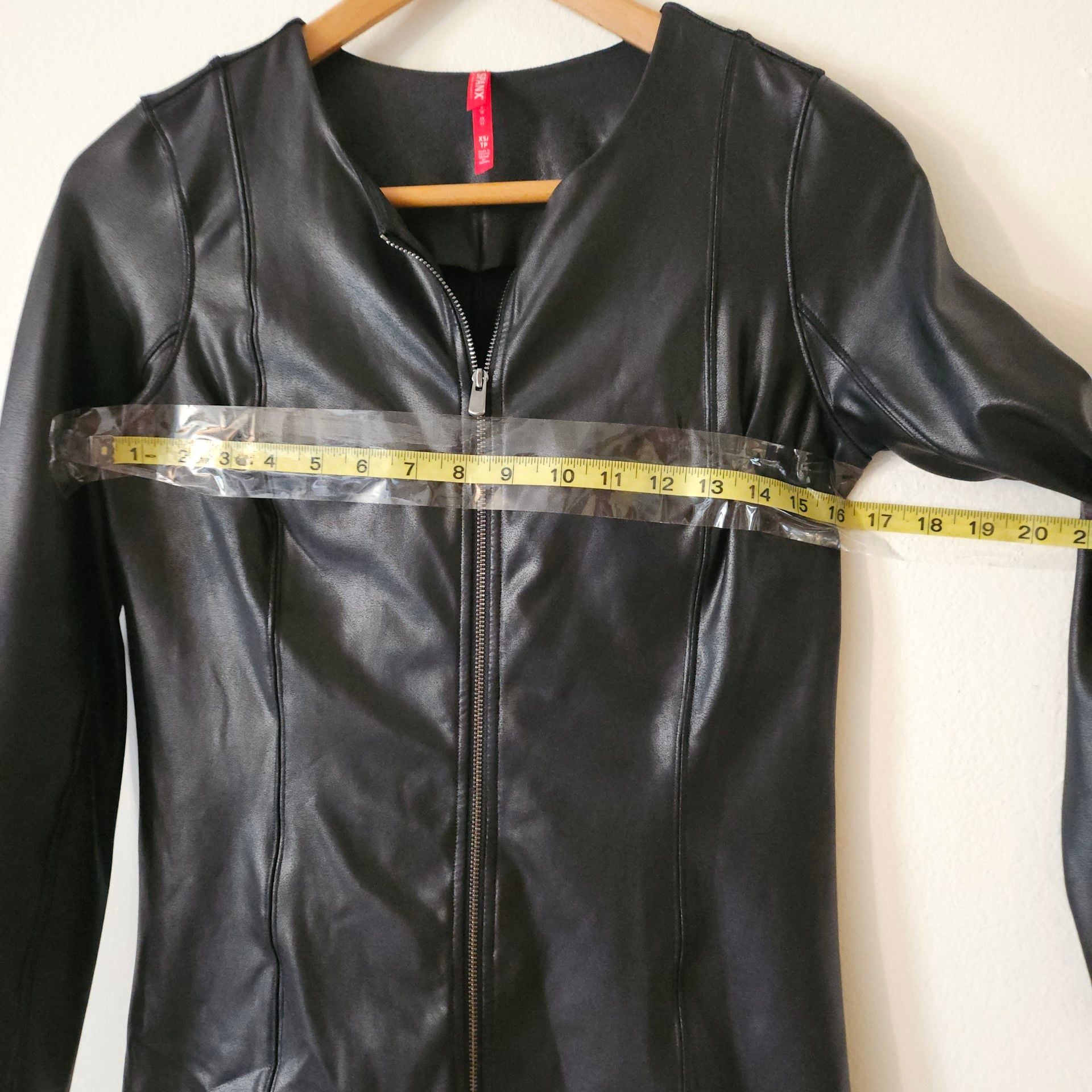 Spanx Faux Leather Jacket XS Black 7