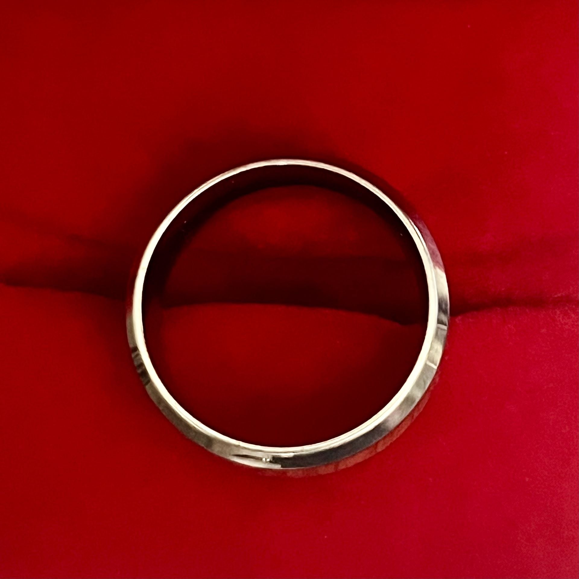 Tungsten Red Oak Wood Inlay Titanium Steel 6mm Band Size 6 7