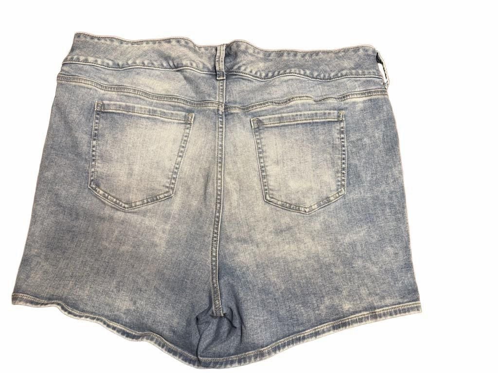 Torrid Womens Shorts 22 Plus Medium Blue Denim Button & Zip Fly Shorts 5