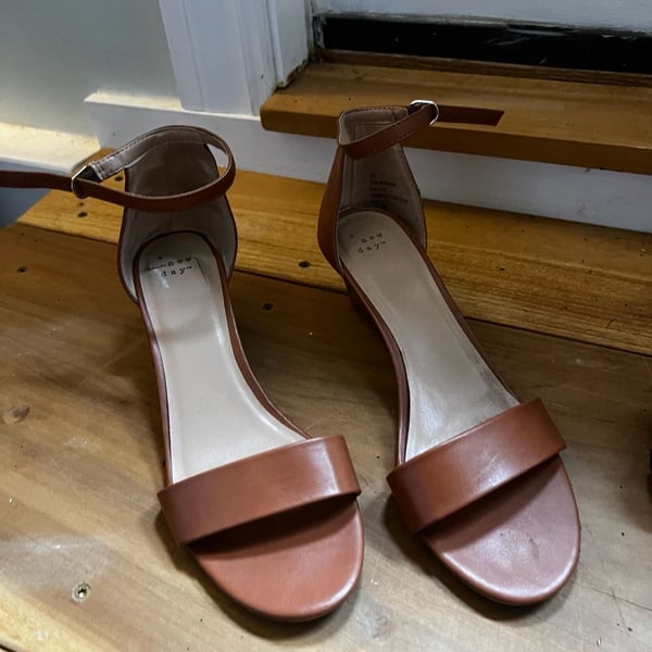 Brown Ankle Strap Heels