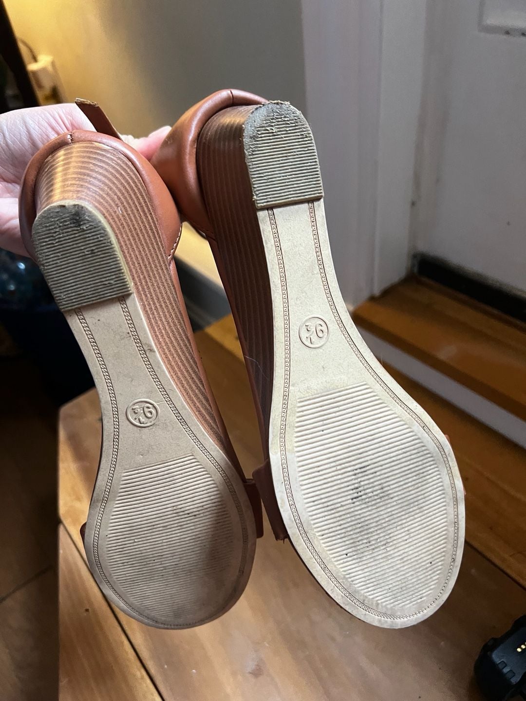 Brown Ankle Strap Heels 7