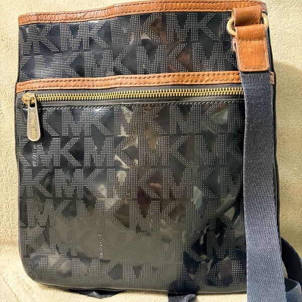 Michael Kors Patent Leather Crossbody Bag - Brown Crossbody Bags, Handbags