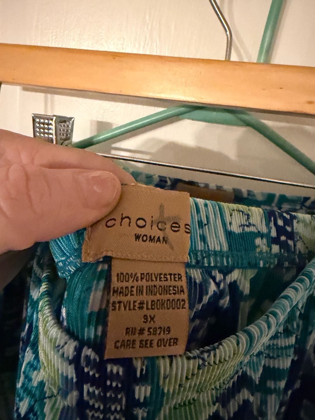 Choices Woman Pleated 3 pc. Outfit Set Size 2X/3X Blue 4