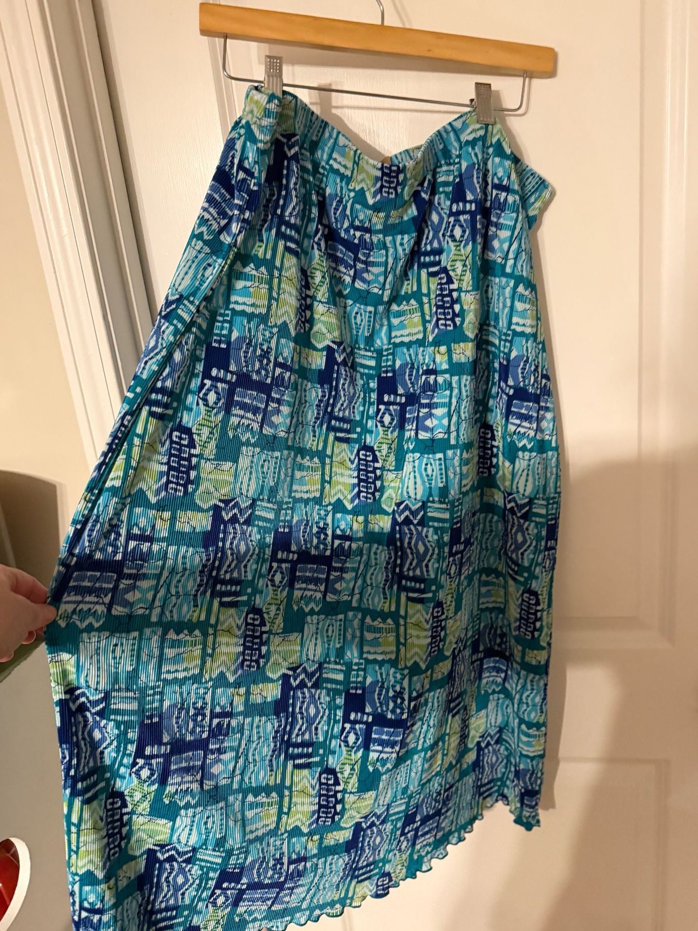 Choices Woman Pleated 3 pc. Outfit Set Size 2X/3X Blue 7