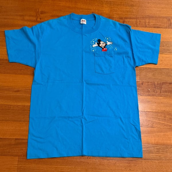 Vintage 90's Disney Mickey Mouse Single Stitch Men's Anvil T-shirt Blue XL - ,