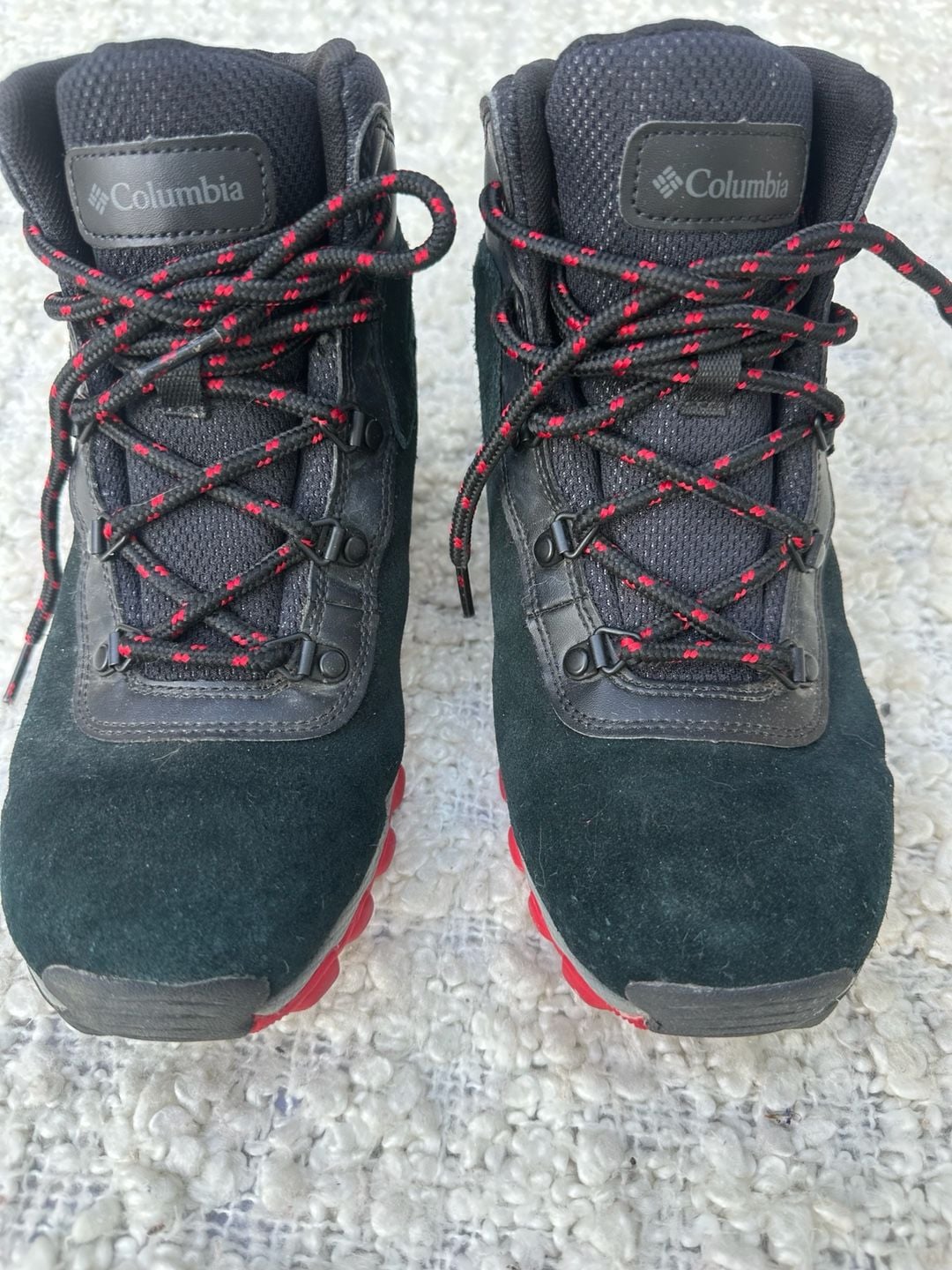Columbia Newton Ridge Hiking Boots Black Red US 6 3