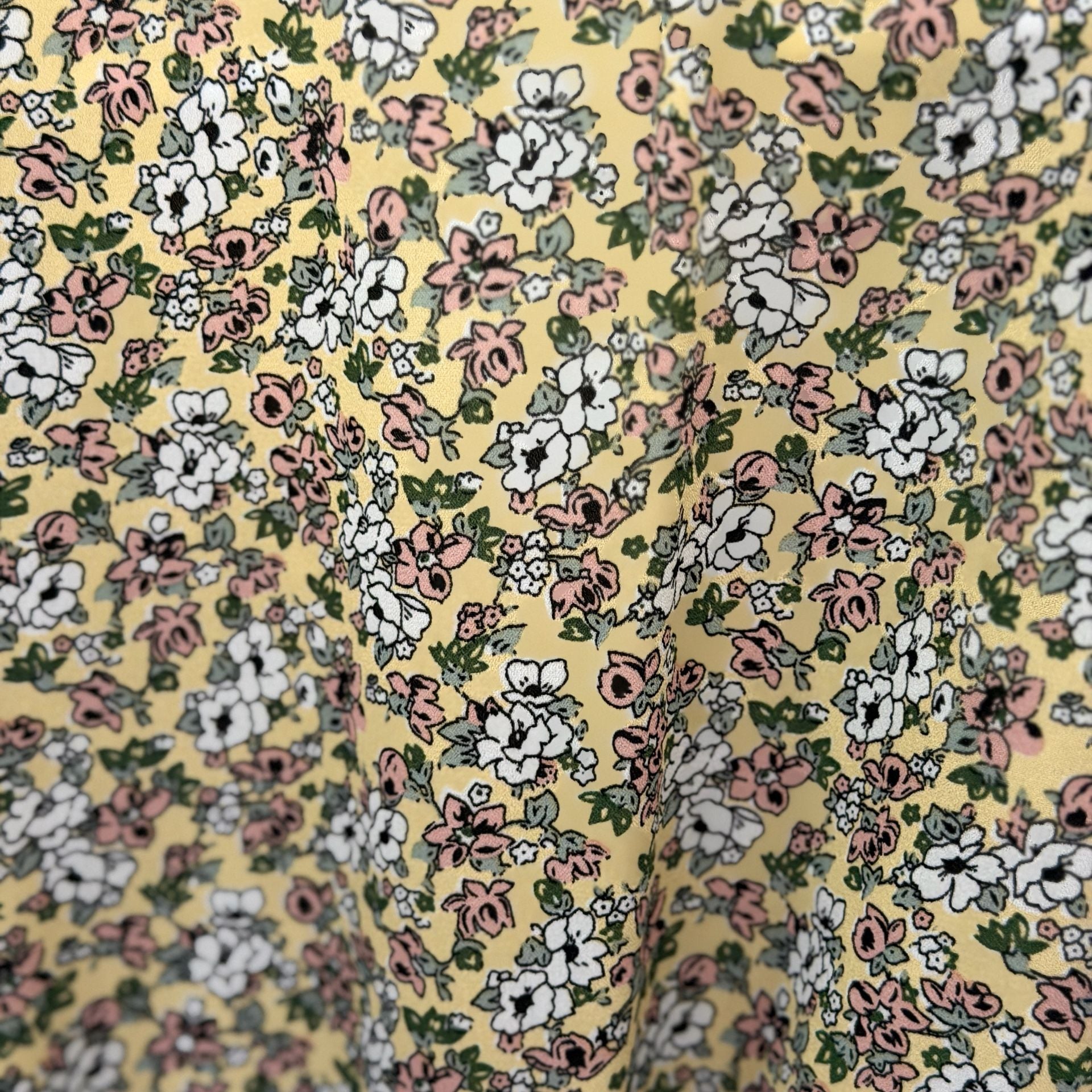 Max Studio Floral Wrap Blouse Size L Yellow V-Neck 5