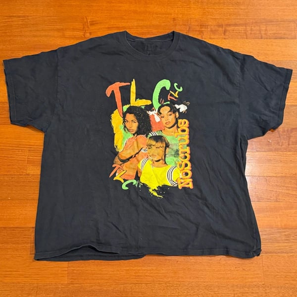 TLC No Scrubs 90s Retro Vintage Graphic T-Shirt Black XL