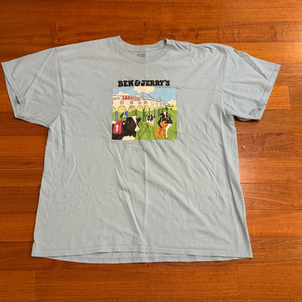 Port and Company Ben & Jerry's Saratoga Vermont's Finest T-Shirt 2XL Light Blue