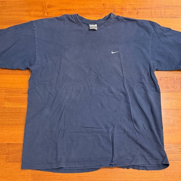 Nike Vintage Navy Blue Mini Swoosh T-Shirt XXL