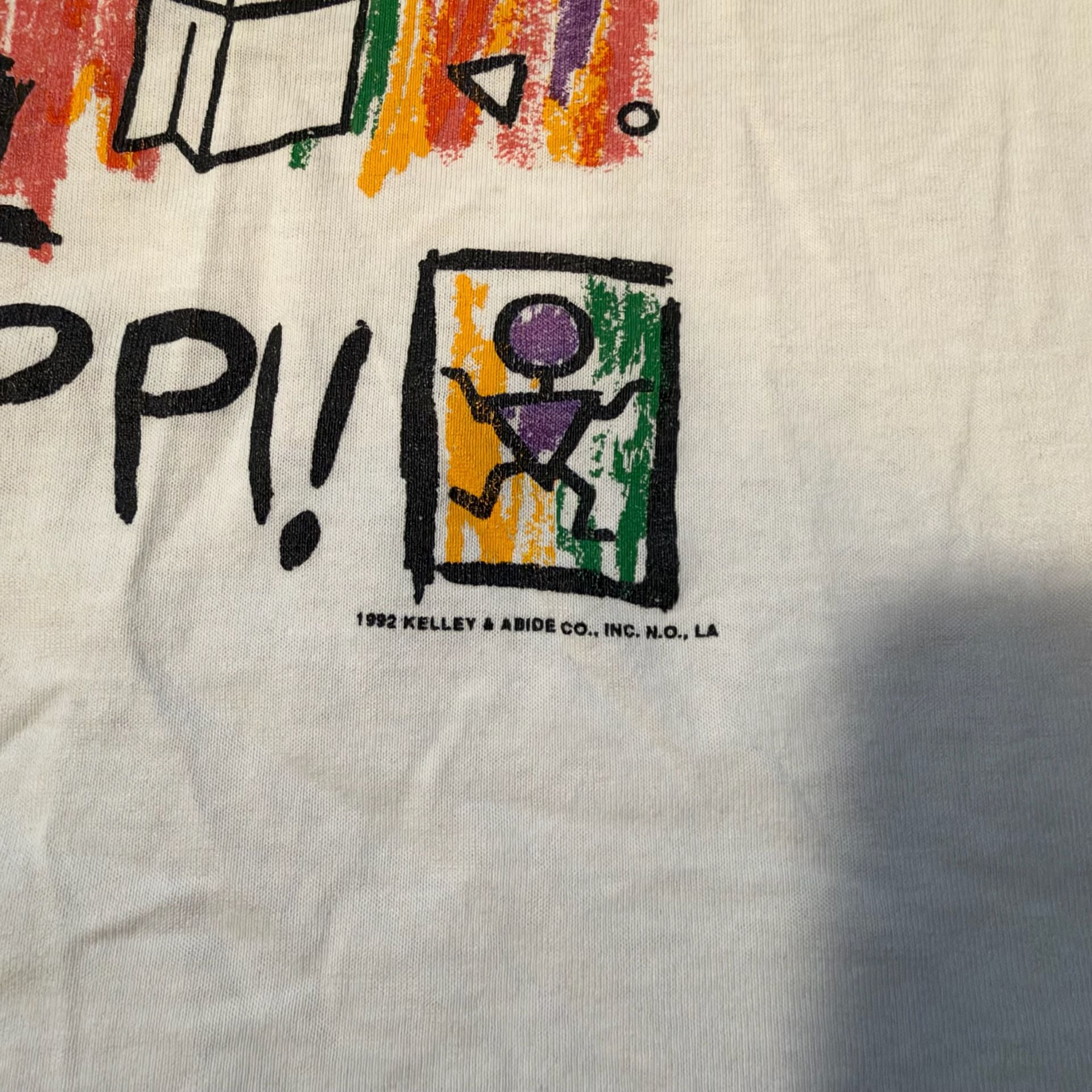 Vintage 1992 Jerzees We Be Jammin Mississippi Gulf Coast T-Shirt White Size Large 4