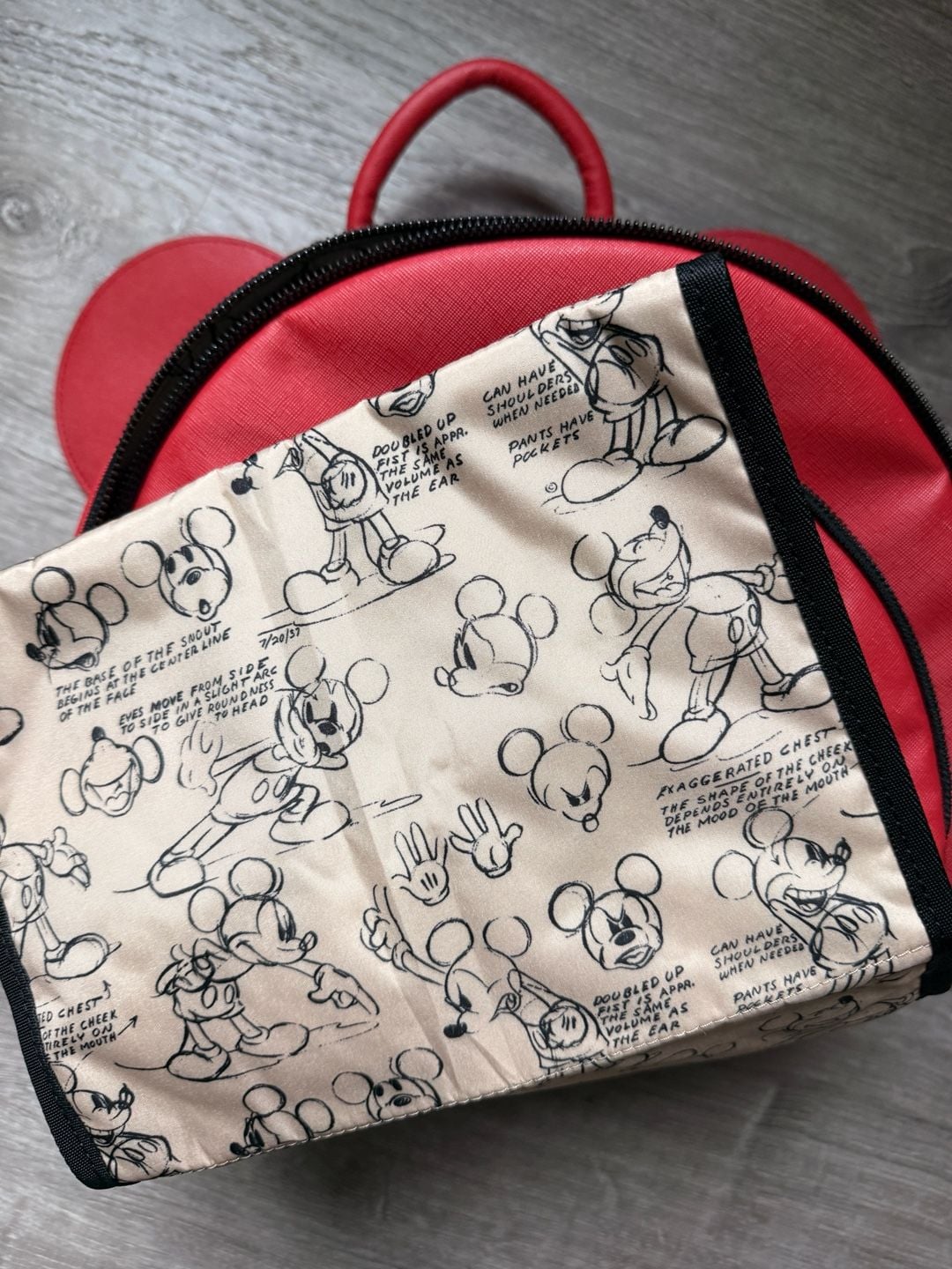 Freshly Picked Disney Baby Mickey Anaheim Backpack Red 8