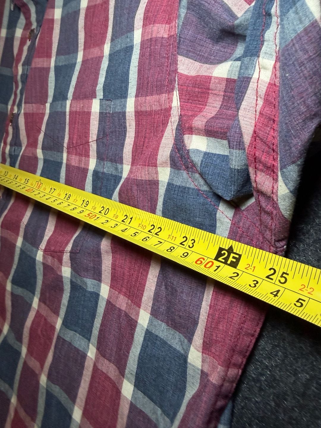Haggar Plaid Long Sleeve Button Down Shirt Mens Size XL EUC 7