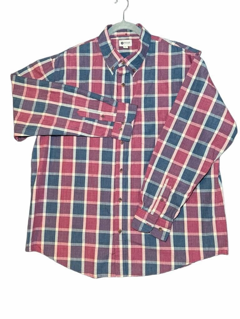 Haggar Plaid Long Sleeve Button Down Shirt Mens Size XL EUC 2