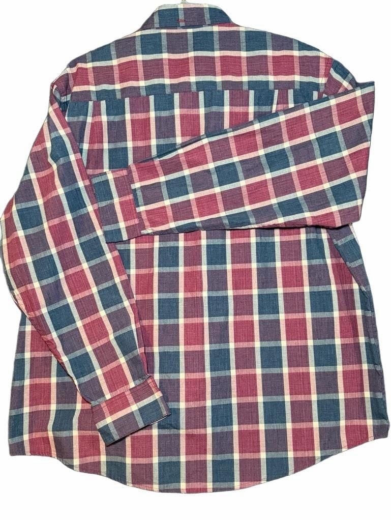Haggar Plaid Long Sleeve Button Down Shirt Mens Size XL EUC 3