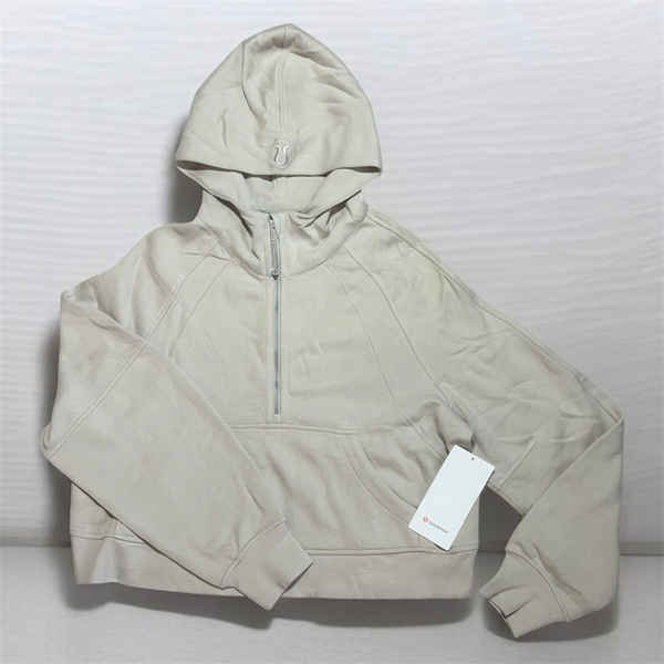 Lululemon Scuba Oversized Half-Zip Hoodie Size M/L White Opal