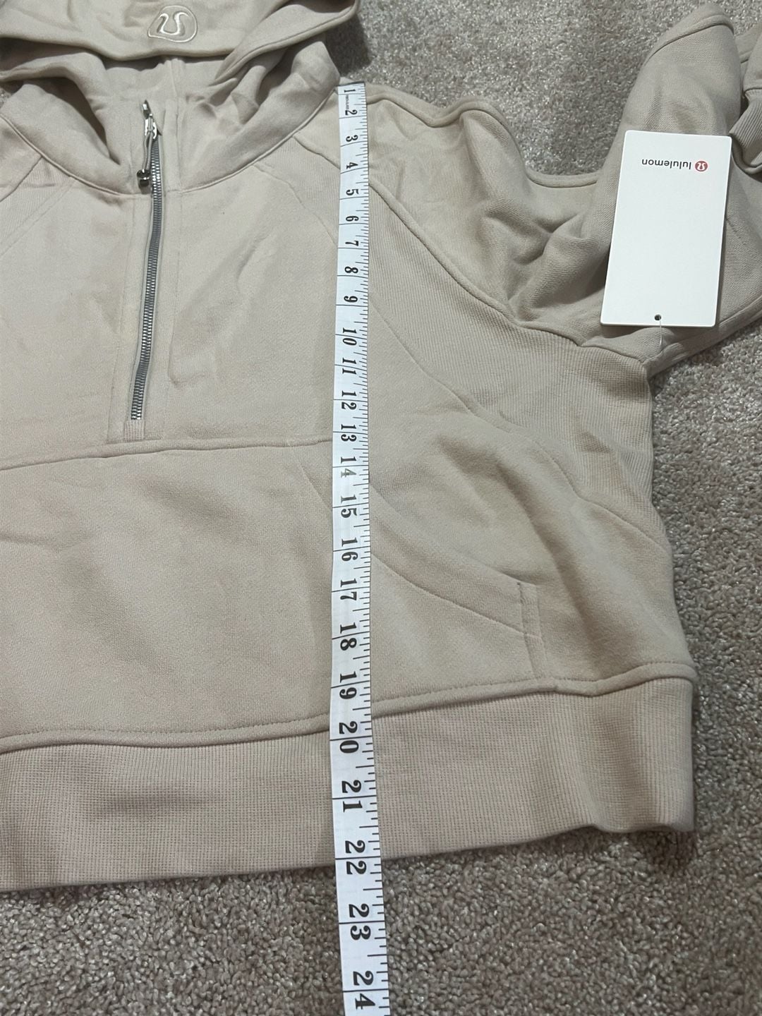 Lululemon Scuba Oversized Half-Zip Hoodie Size M/L White Opal 10