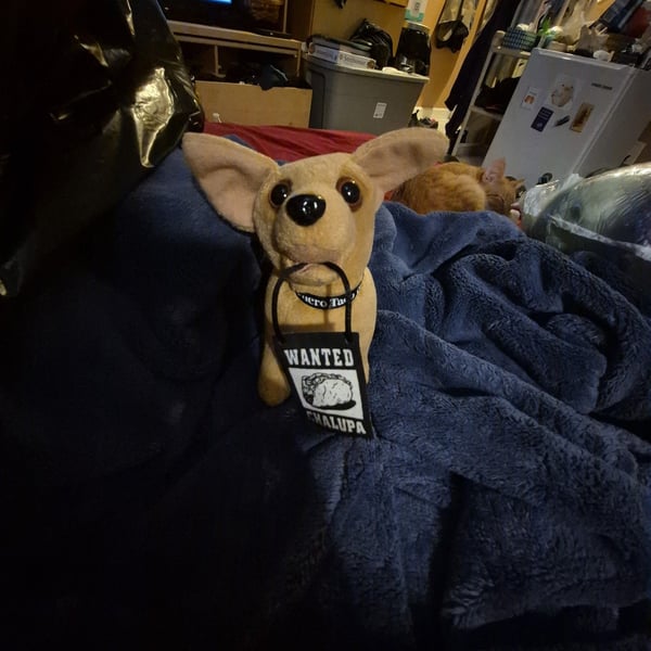 Taco Bell Chihuahua Plush Toy Wanted Chalupa Sign