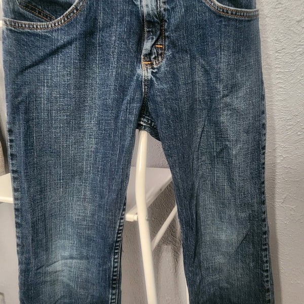 Wrangler Jeans Size 12 Husky Blue Denim