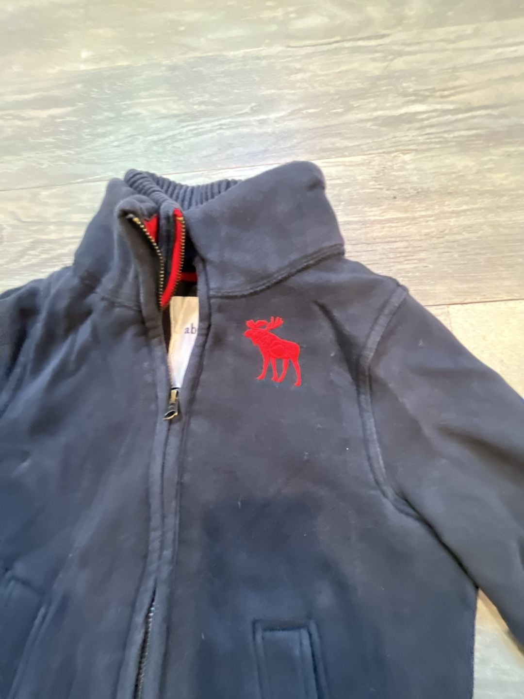 Abercrombie Kids Full Zip Jacket Size M Navy Red 3