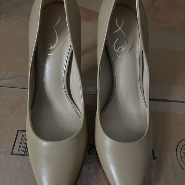 Sam Edelman Hazel Pumps Size 6.5 Nude Leather Stiletto
