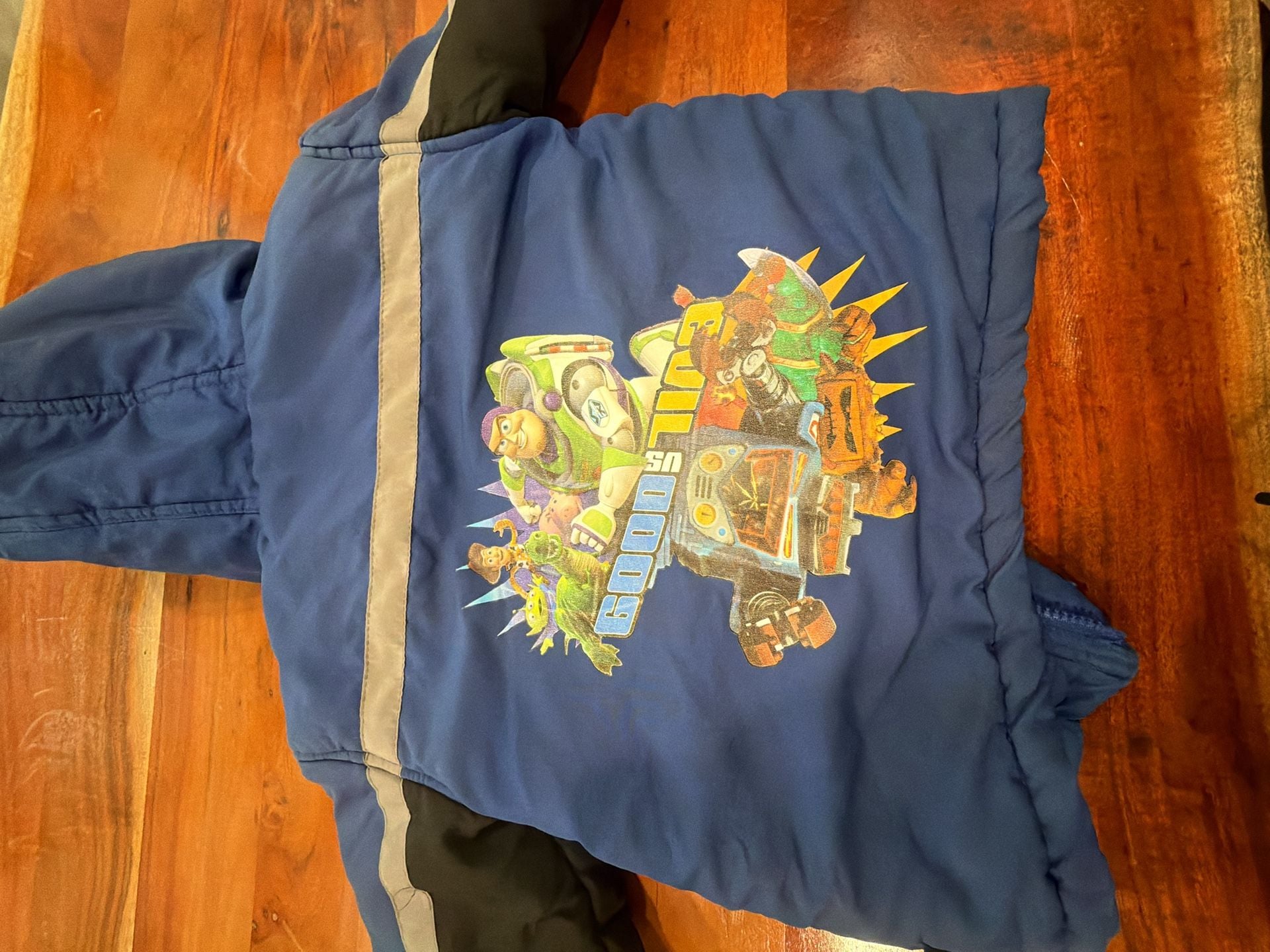 Disney Pixar Toy Story Winter Jacket Size 4T Blue Puffer Hooded 8