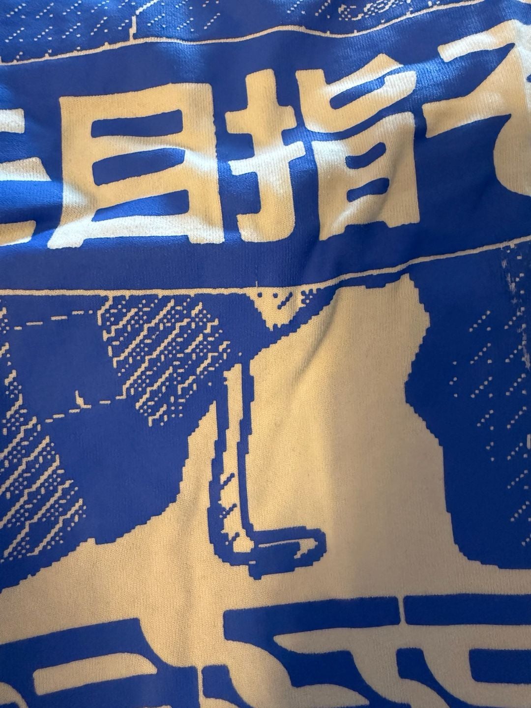 The 23 Boys Graphic T-Shirt Size Small Off White Blue Techwear Anime 5