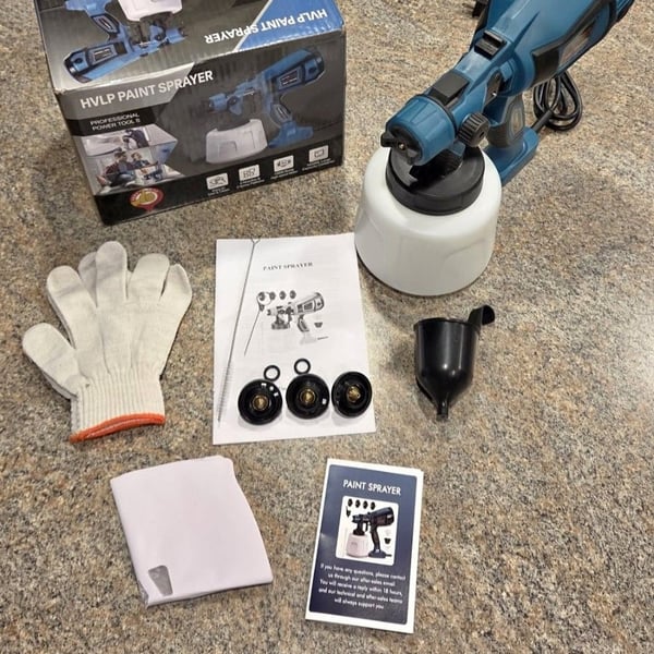 HVLP Paint Sprayer Electric Gun 4 Nozzles