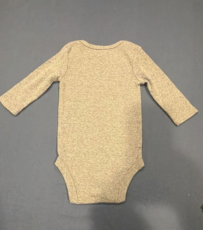 Okie Dokie Going To Be Famous Long Sleeve Bodysuit Size 3M Gray 4