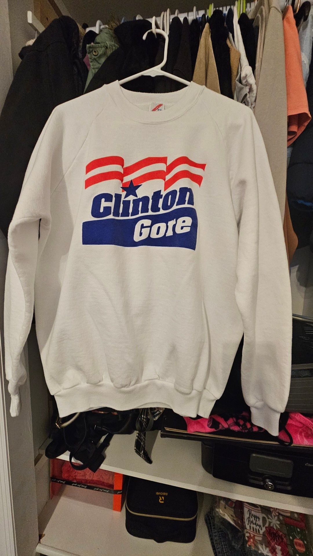 Vintage Clinton Gore 1992 Campaign Sweatshirt White 2