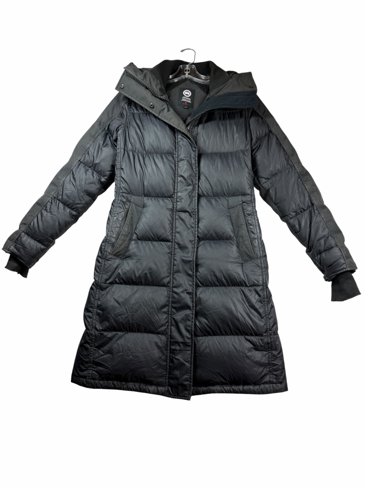 Canada Goose Rowley Parka 3208L Women’s S Black Long Down Puffer Coat 2
