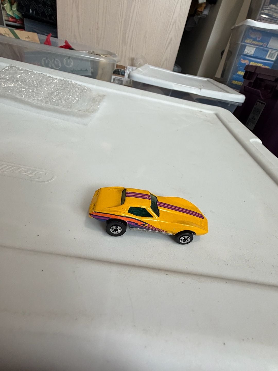 Hot Wheels Corvette Stingray Yellow Diecast Car 1