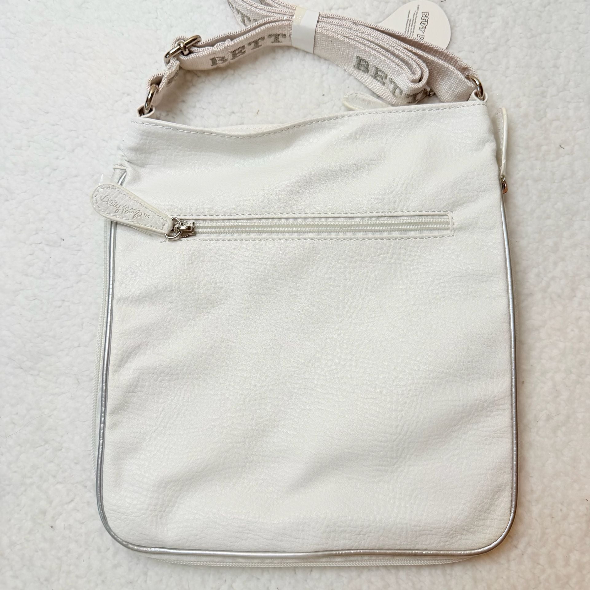 Betty Boop Crossbody Messenger Bag White Sequin 3