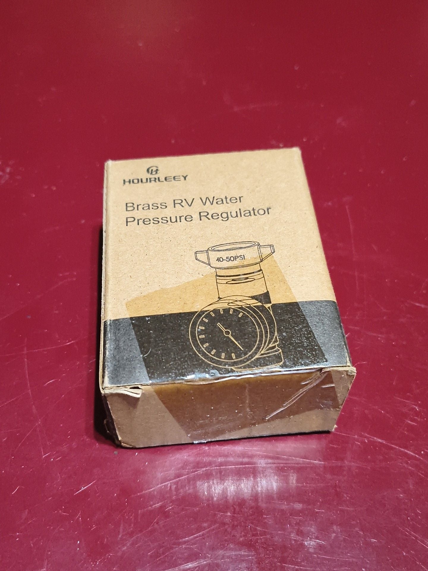 HOURLEEY Brass RV Water Pressure Regulator Valve with Gauge 1