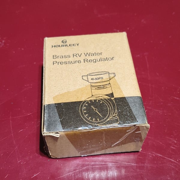 HOURLEEY Brass RV Water Pressure Regulator Valve with Gauge