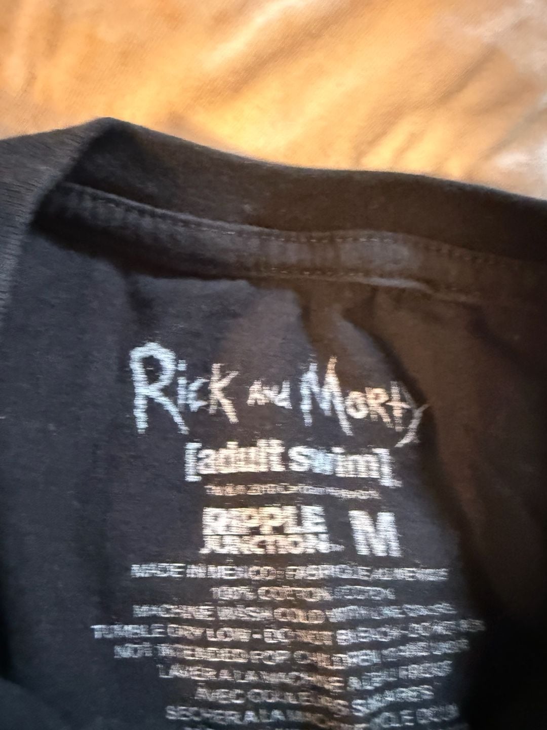 Rick and Morty Color Divisions T-Shirt Size M Black Graphic Tee 3