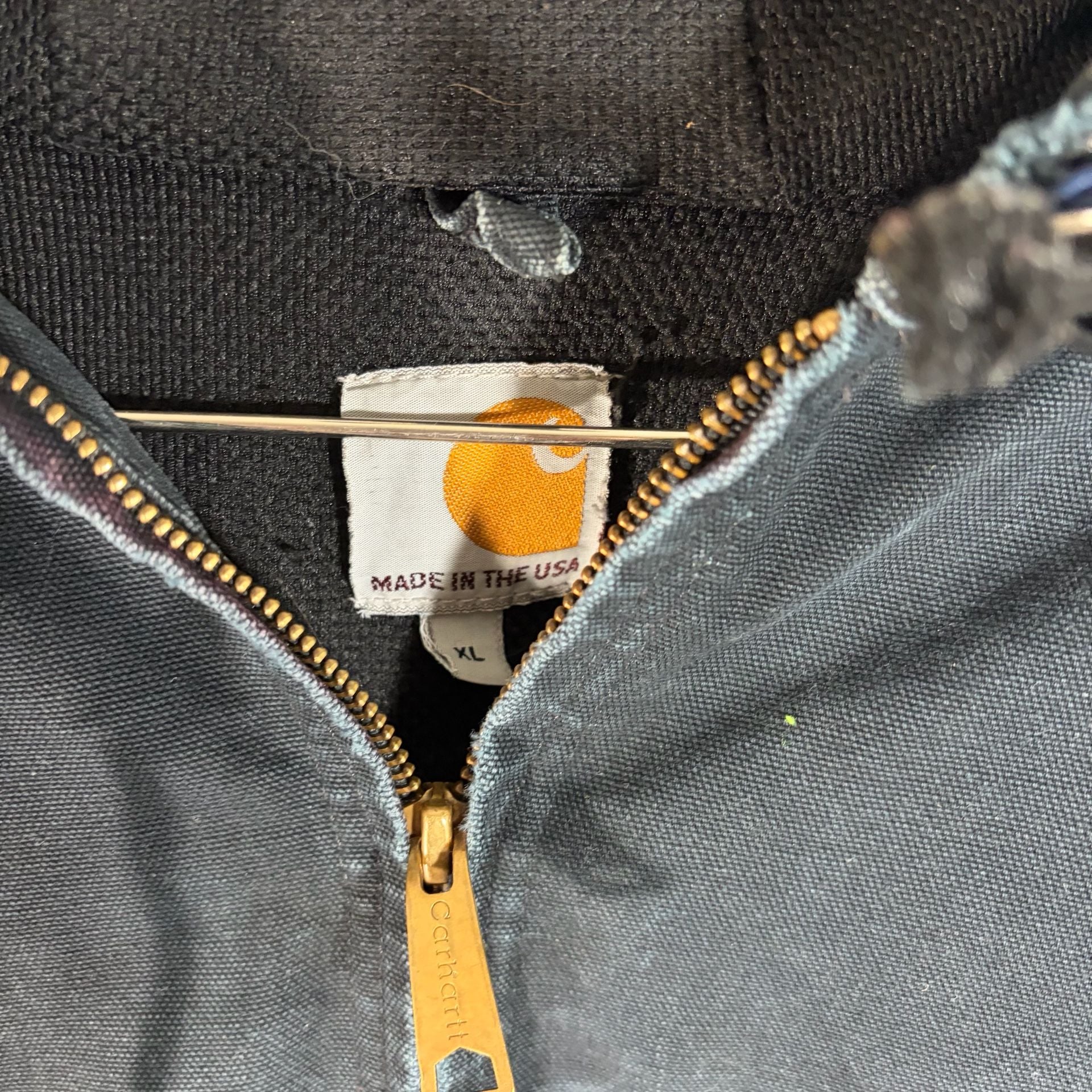 Vintage Black Carhartt Hooded Jacket 4