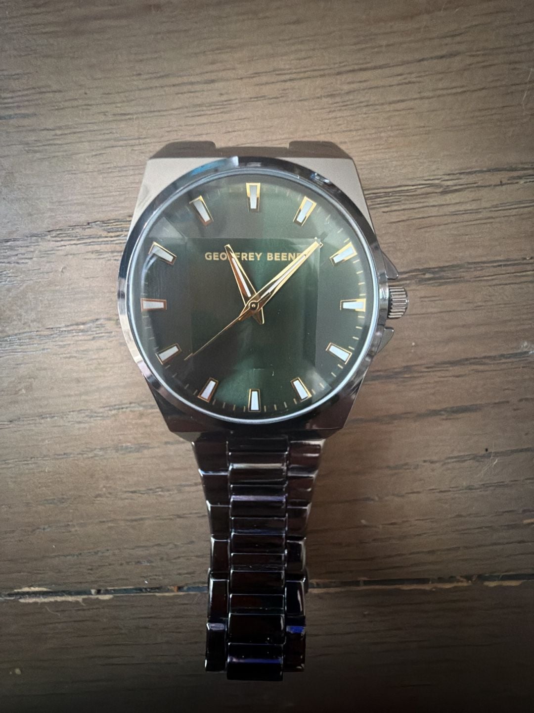 Geoffrey Beene GB8224GU Watch Gunmetal Green Dial 2