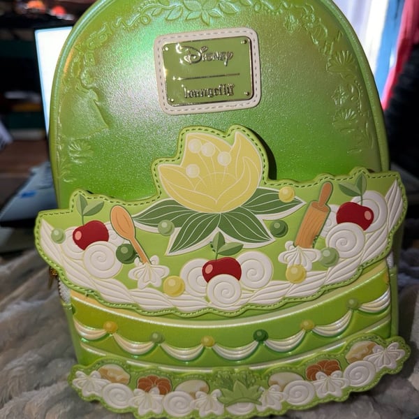 Loungefly Disney The Princess and The Frog Tiana Cake Mini Backpack Green
