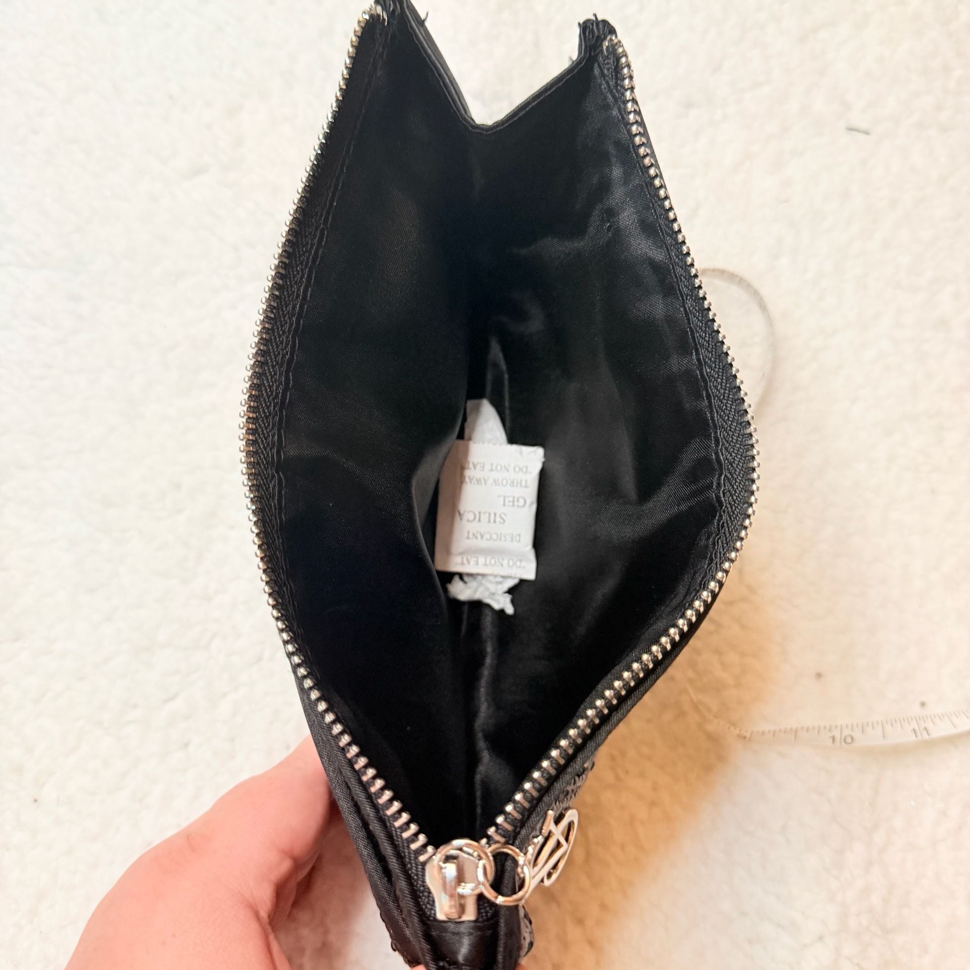 Victoria's Secret Black Sequin Cosmetic Pouch Bag 5