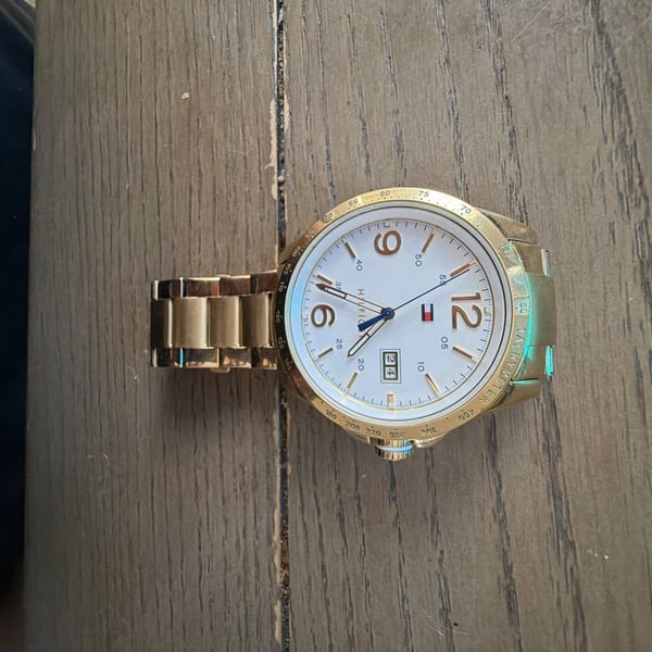 Tommy Hilfiger Sport Watch Gold Tone White Dial TH.294.1.34