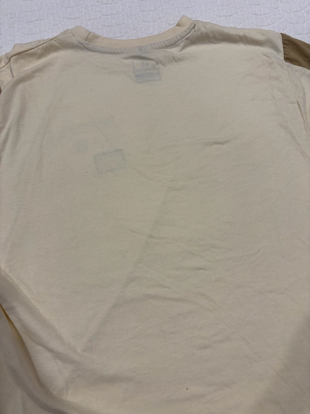 Southpole Men’s XL Cream T-Shirt Brown Shoulder Panels Graphic Tee 11