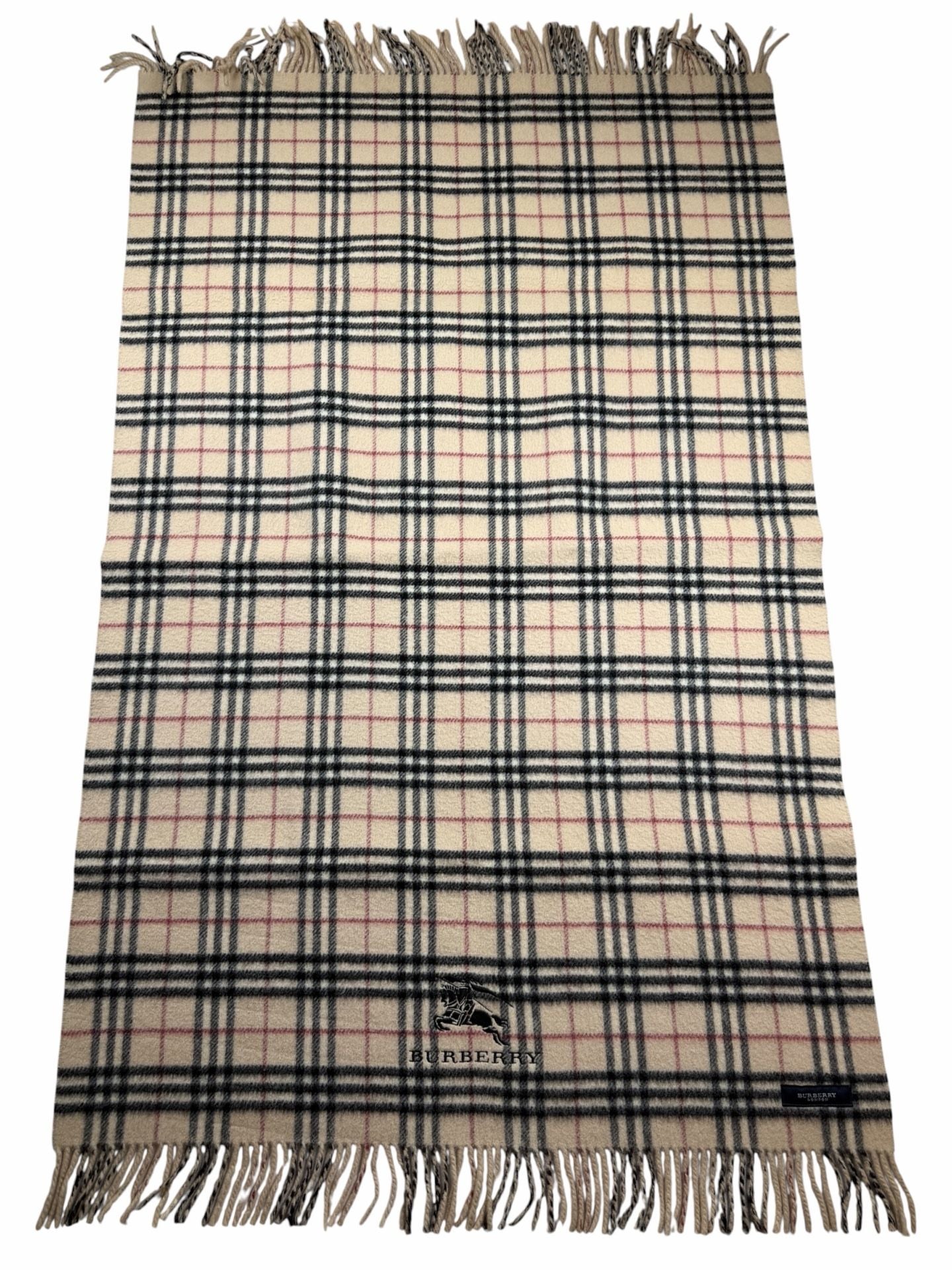 Burberry London Nova Check Wool Lap Blanket Throw 29x51 Made in Japan Vintage 1