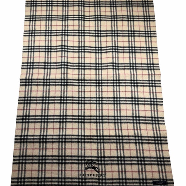 Burberry London Nova Check Wool Lap Blanket Throw 29x51 Made in Japan Vintage