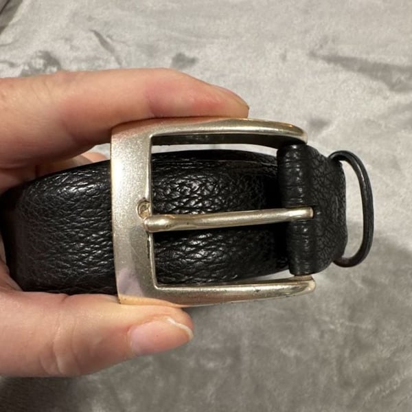W. Kleinberg Genuine Shark Leather Belt Size 34 Black Made In USA