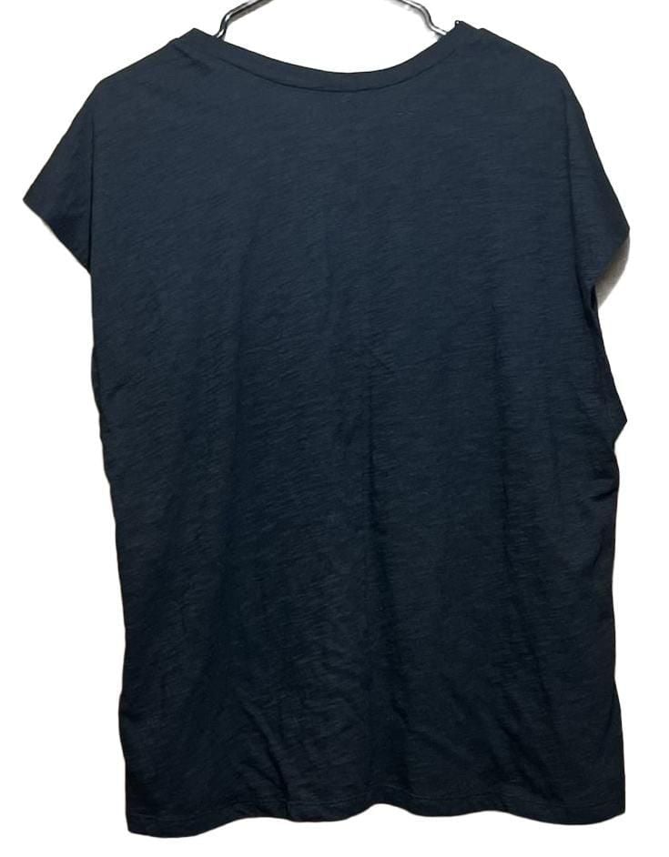 Gap Foreversoft Tee Size XXL Black Asymmetrical Twist Draped Top 3