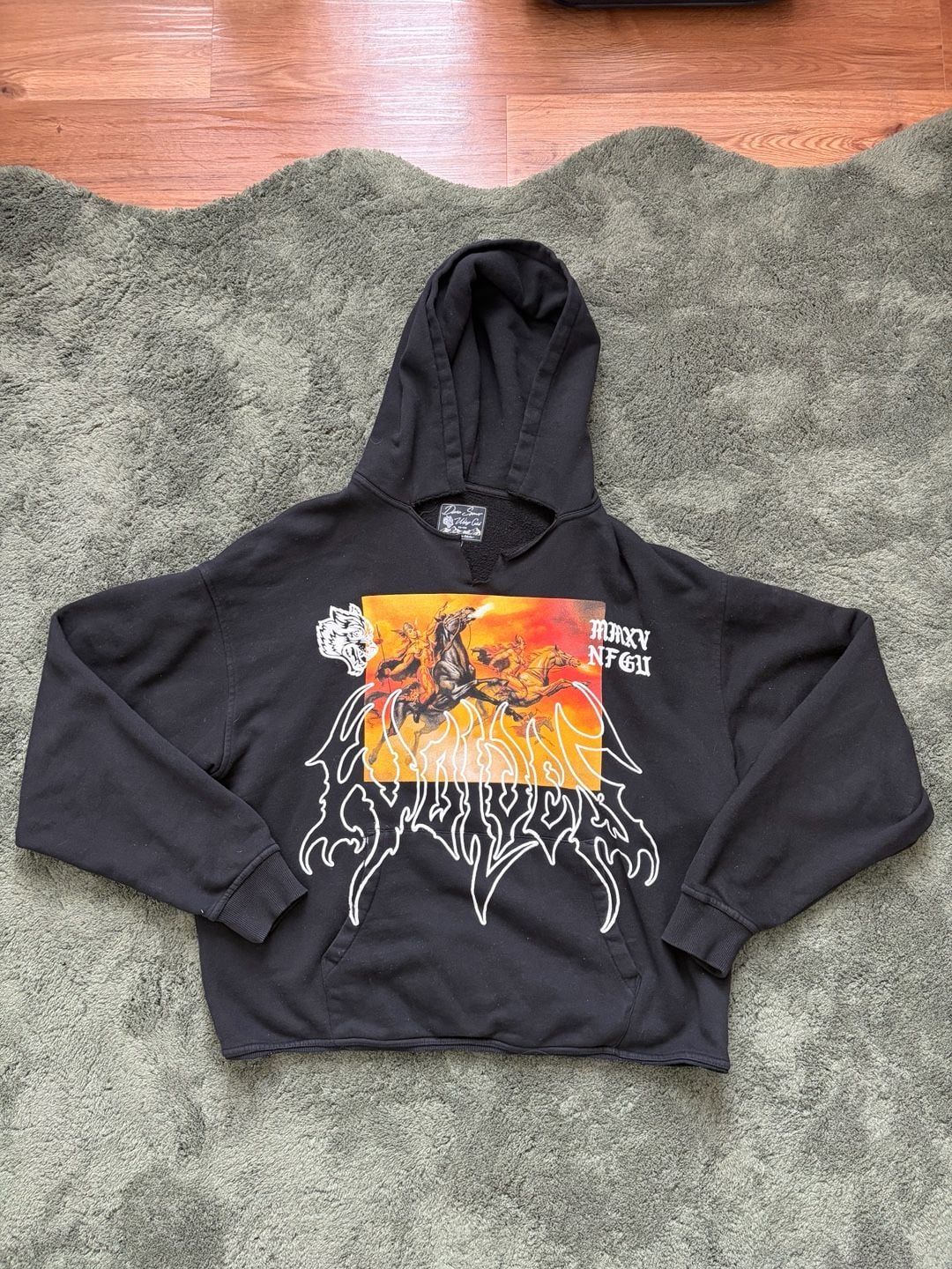 Darc Sport Wolves Club Valkyrie Dempsey Hoodie Size Large Black 2
