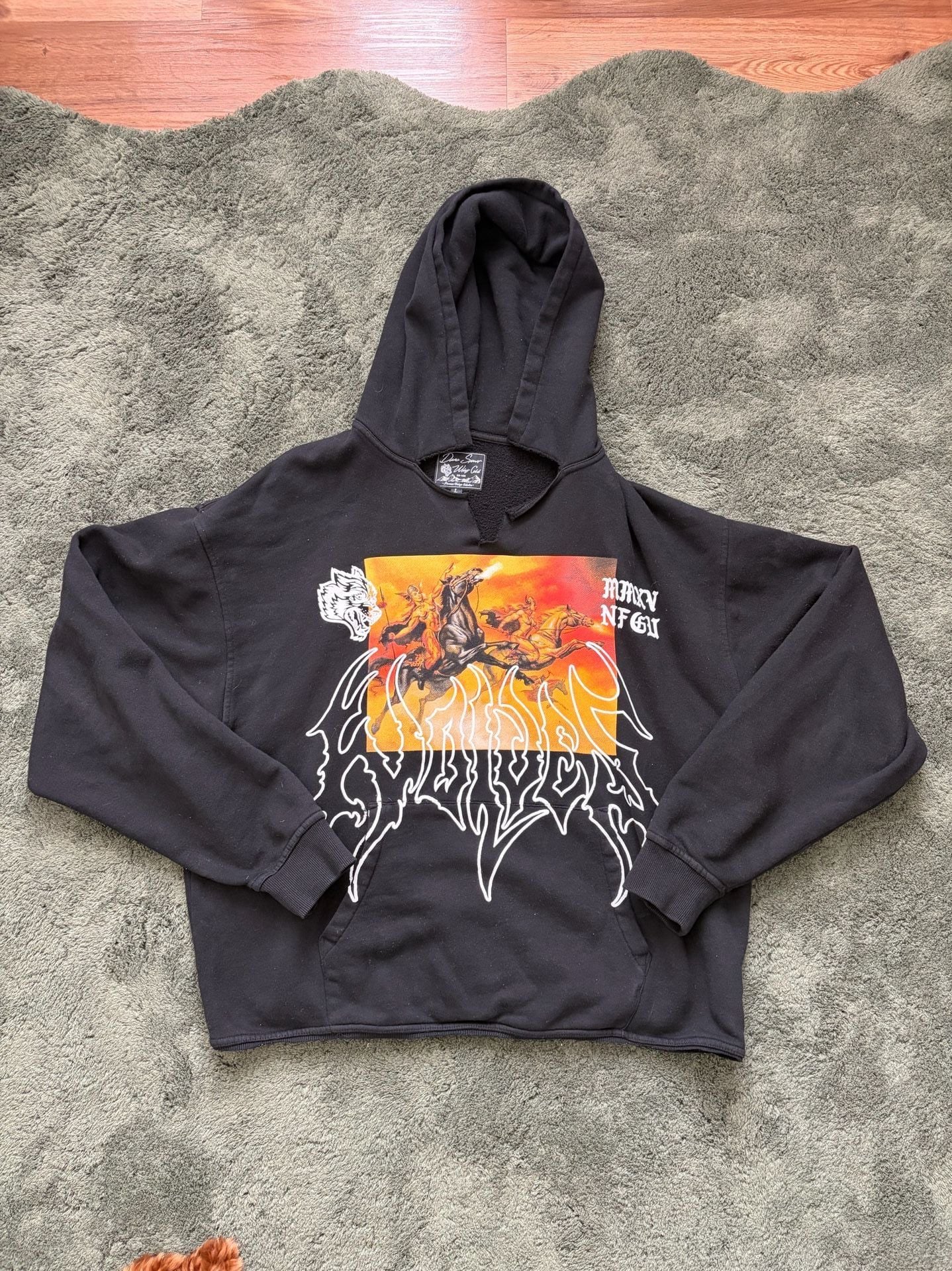 Darc Sport Wolves Club Valkyrie Dempsey Hoodie Size Large Black 3